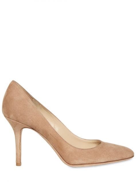 Womens Nude Suede Pumps